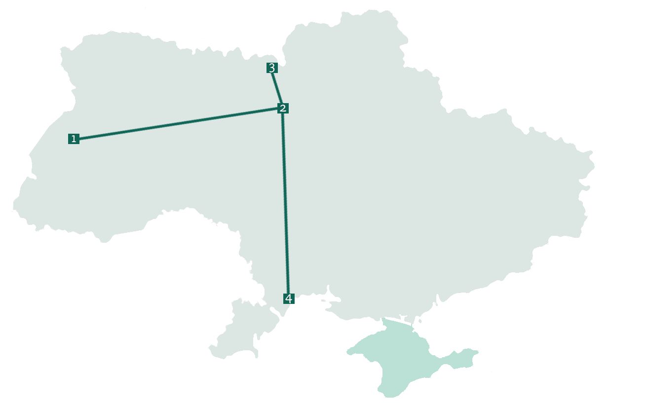 zugrundreise ukraine route